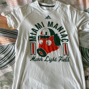 University of Miami UMIAMI HURRICANES Baseball Mascot Maniac T-shirt Small